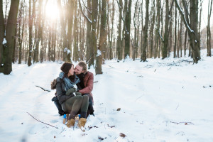 Wintershooting Schnee Pärchenshooting Coupleshooting Engagementshooting Kassel