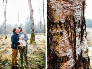 Wintershooting Schwangerschaftsportraits Coupleshooting Babybauchshooting Kassel 2016 Liebe Reinhardswald Babybauchshooting im Birkenwald in Kassel